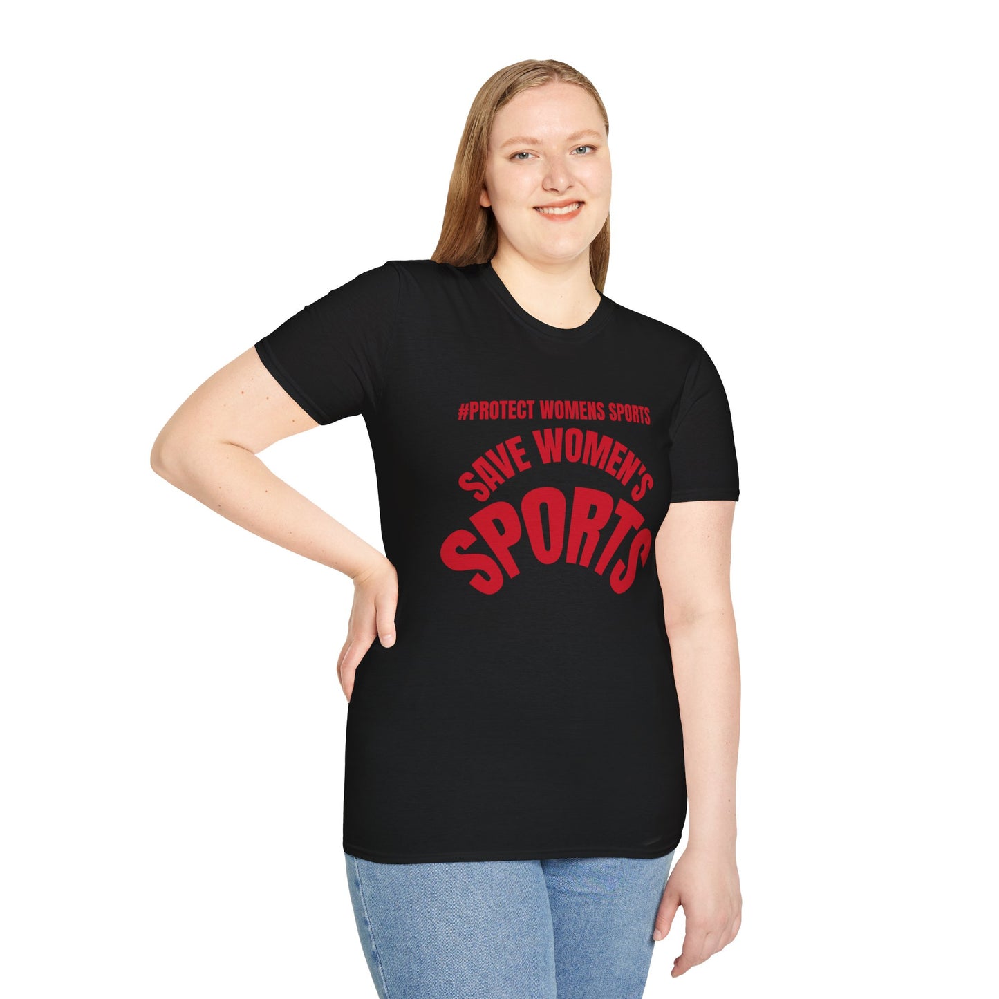 Save Women's Sports Unisex T-Shirt | Empowerment Tee, Feminist Shirt, Athletic Wear, Gift for Activists, Campaign Merchandise