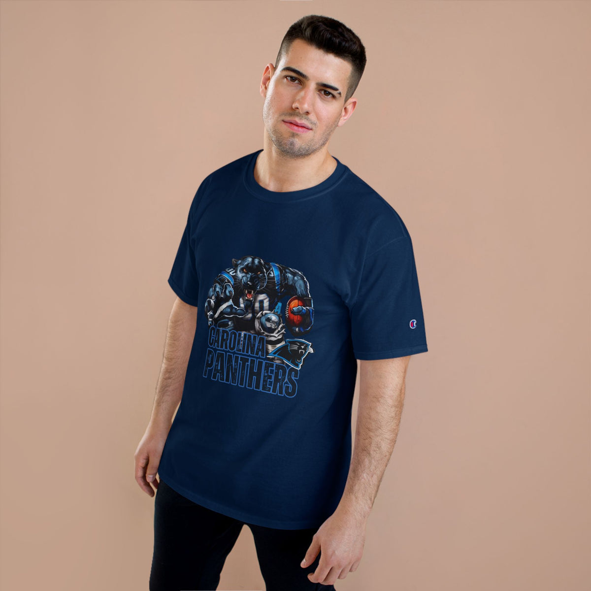 Panthers Champion T-Shirt - Cool Bear Football Graphic Tee