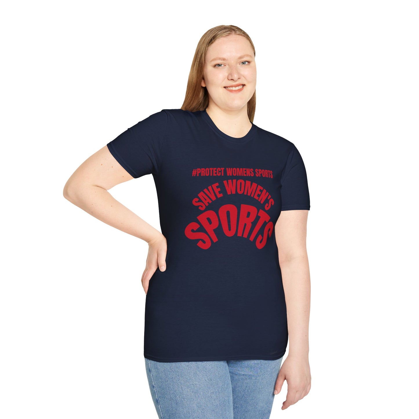 Save Women's Sports Unisex T-Shirt | Empowerment Tee, Feminist Shirt, Athletic Wear, Gift for Activists, Campaign Merchandise