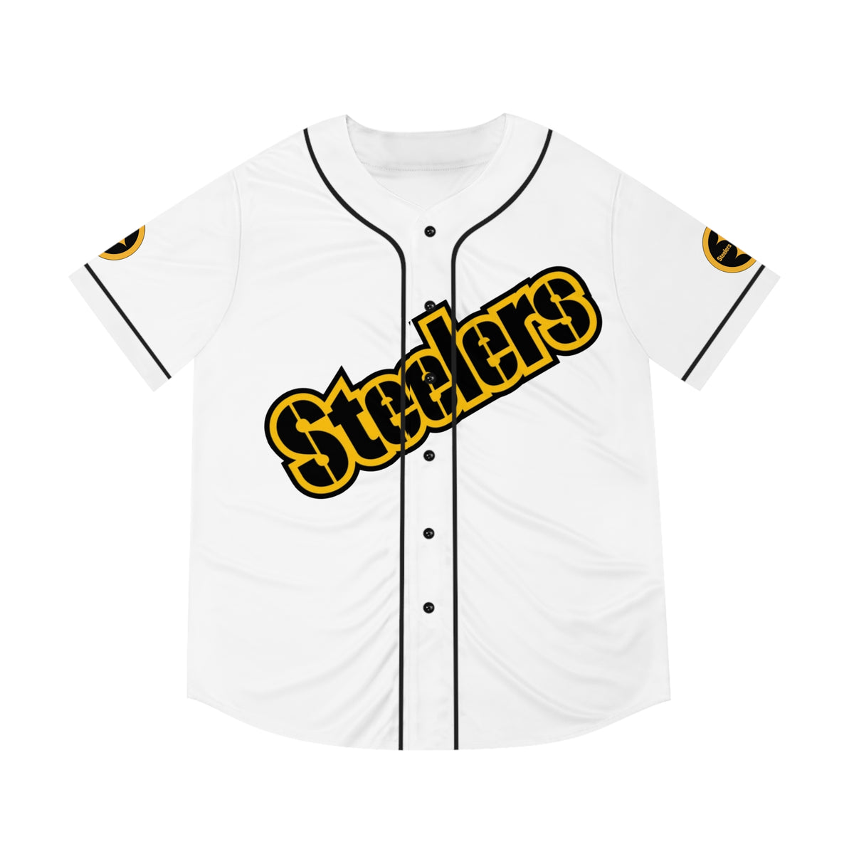 Steelers Stylish Men's Baseball Jersey, Casual Sports Shirt, Perfect for Game Day, Fan Apparel, Gift for Sports Enthusiasts, Summer Wear