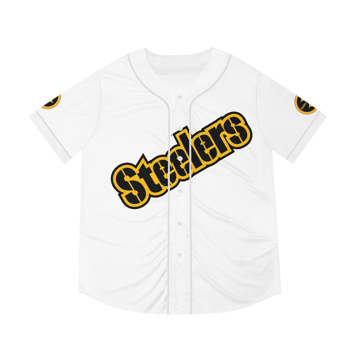 Steelers Stylish Men's Baseball Jersey, Casual Sports Shirt, Perfect for Game Day, Fan Apparel, Gift for Sports Enthusiasts, Summer Wear