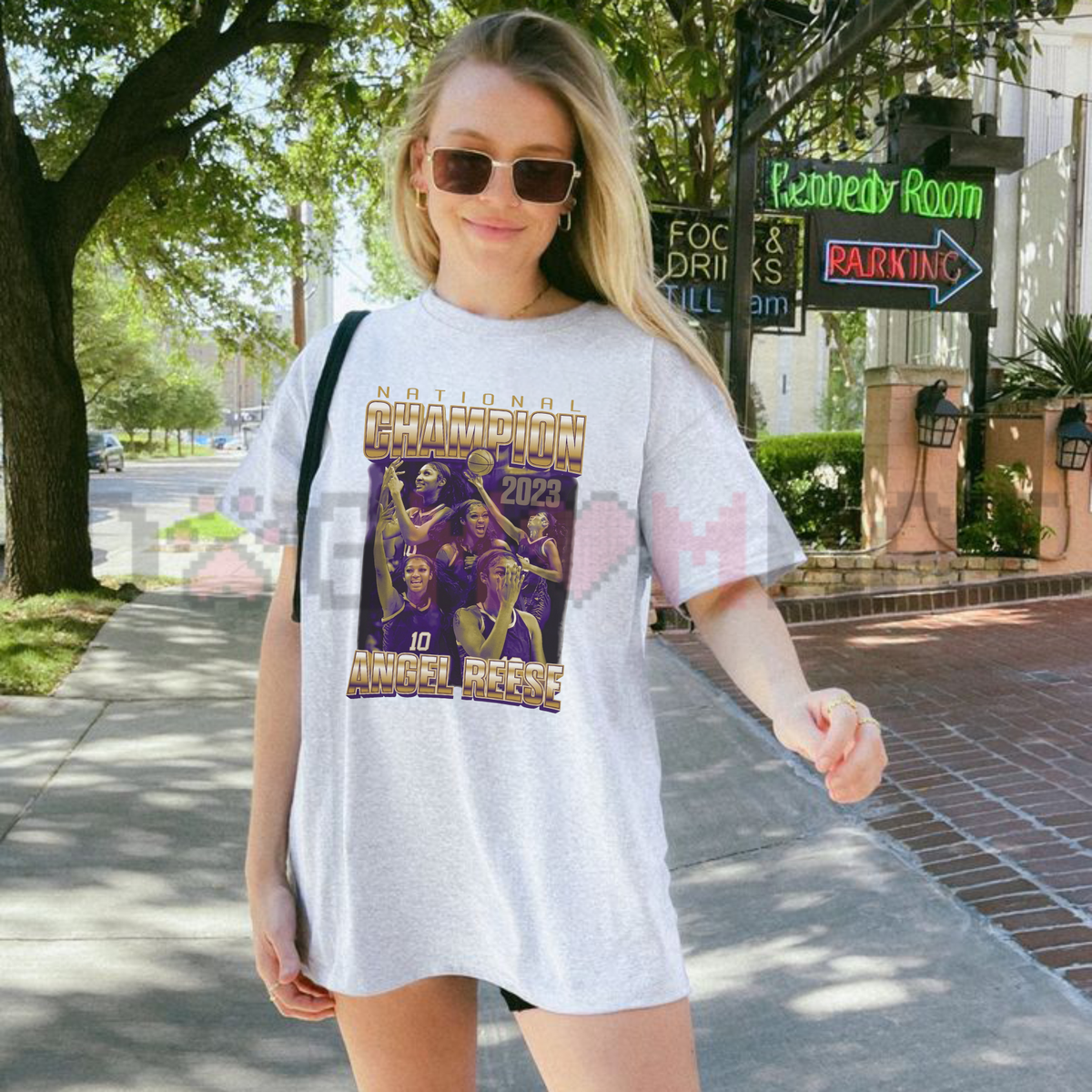 Bayou Bayou Ring Tee – Angel Reese National Champion Graphic Shirt