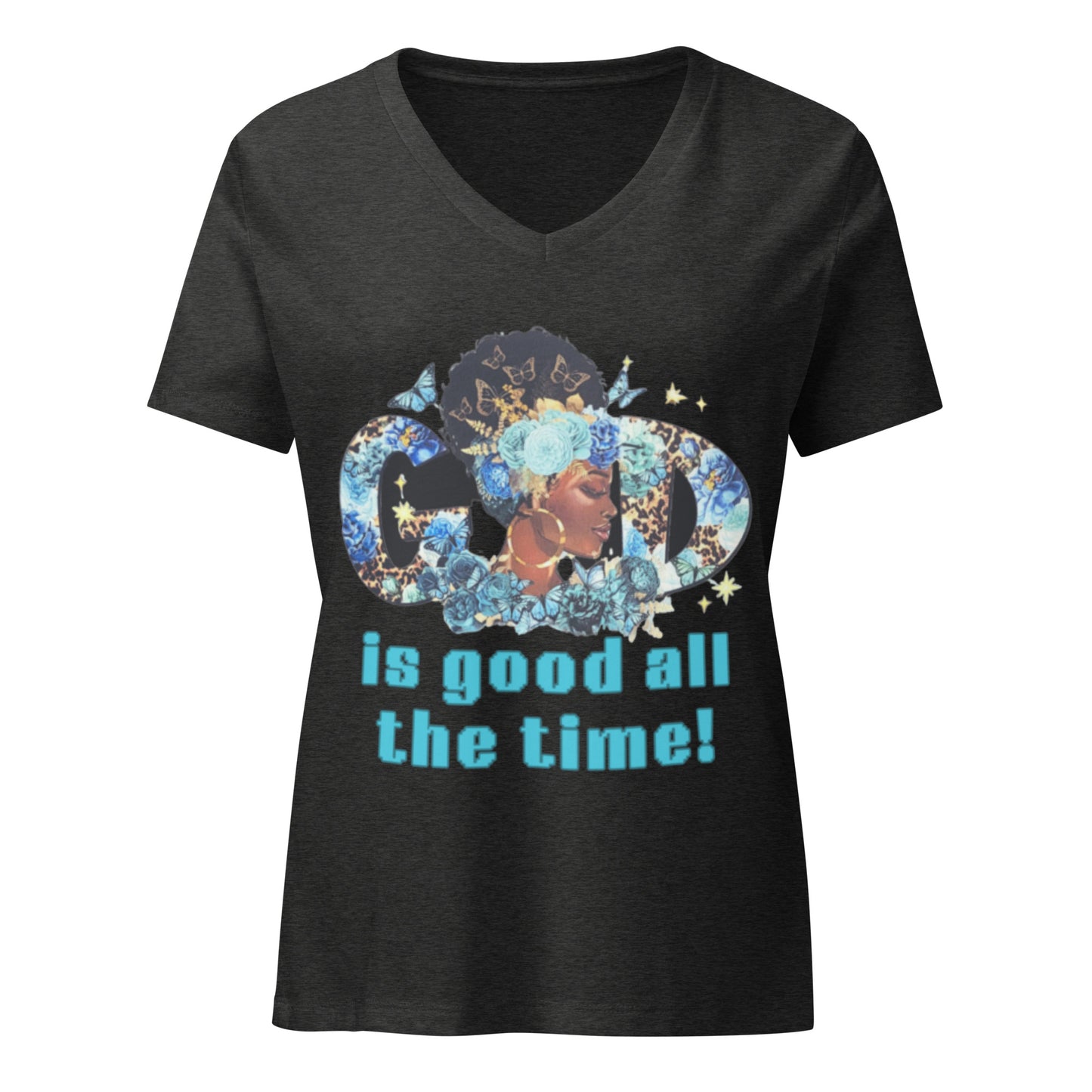 God is Good Women’s relaxed v-neck t-shirt