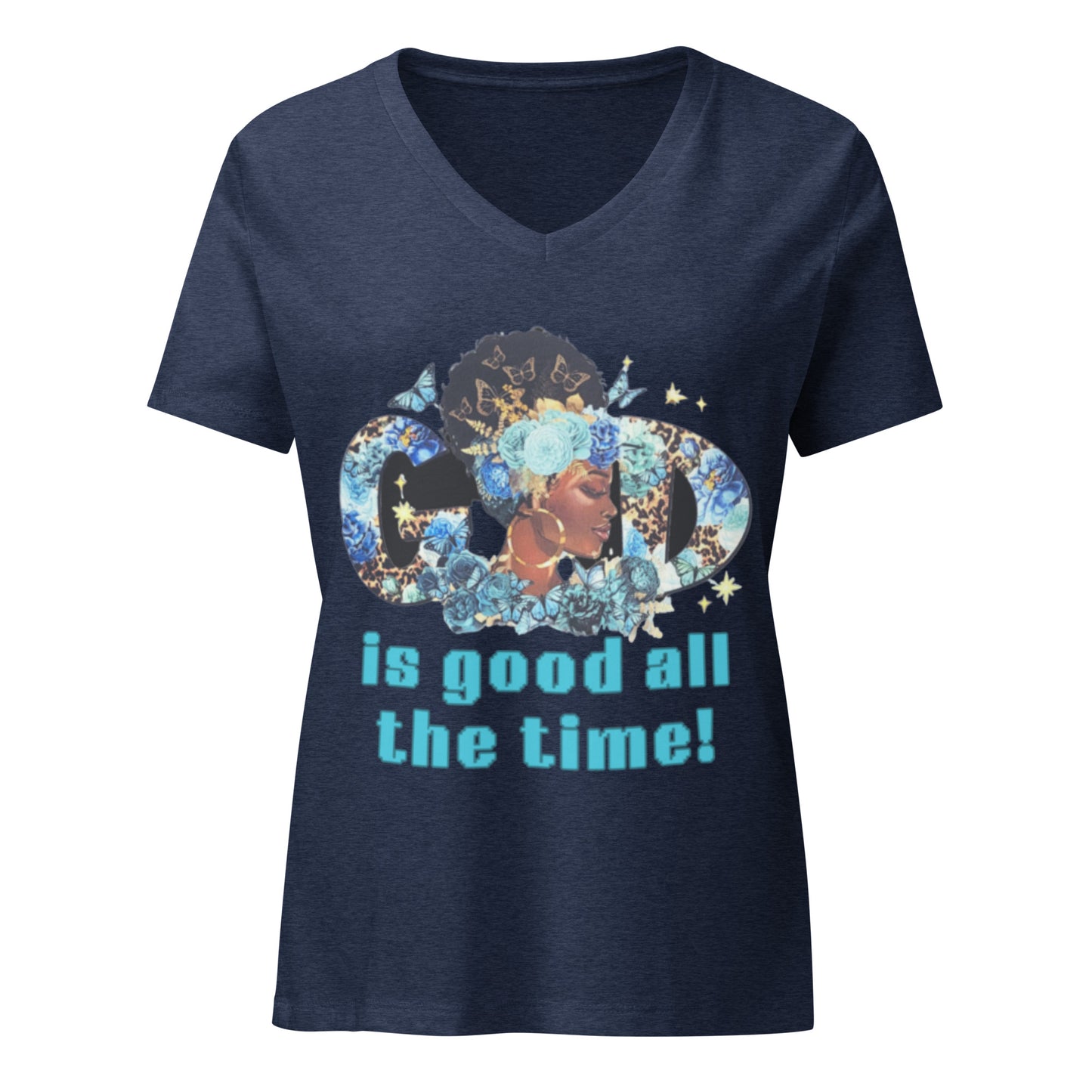 God is Good Women’s relaxed v-neck t-shirt