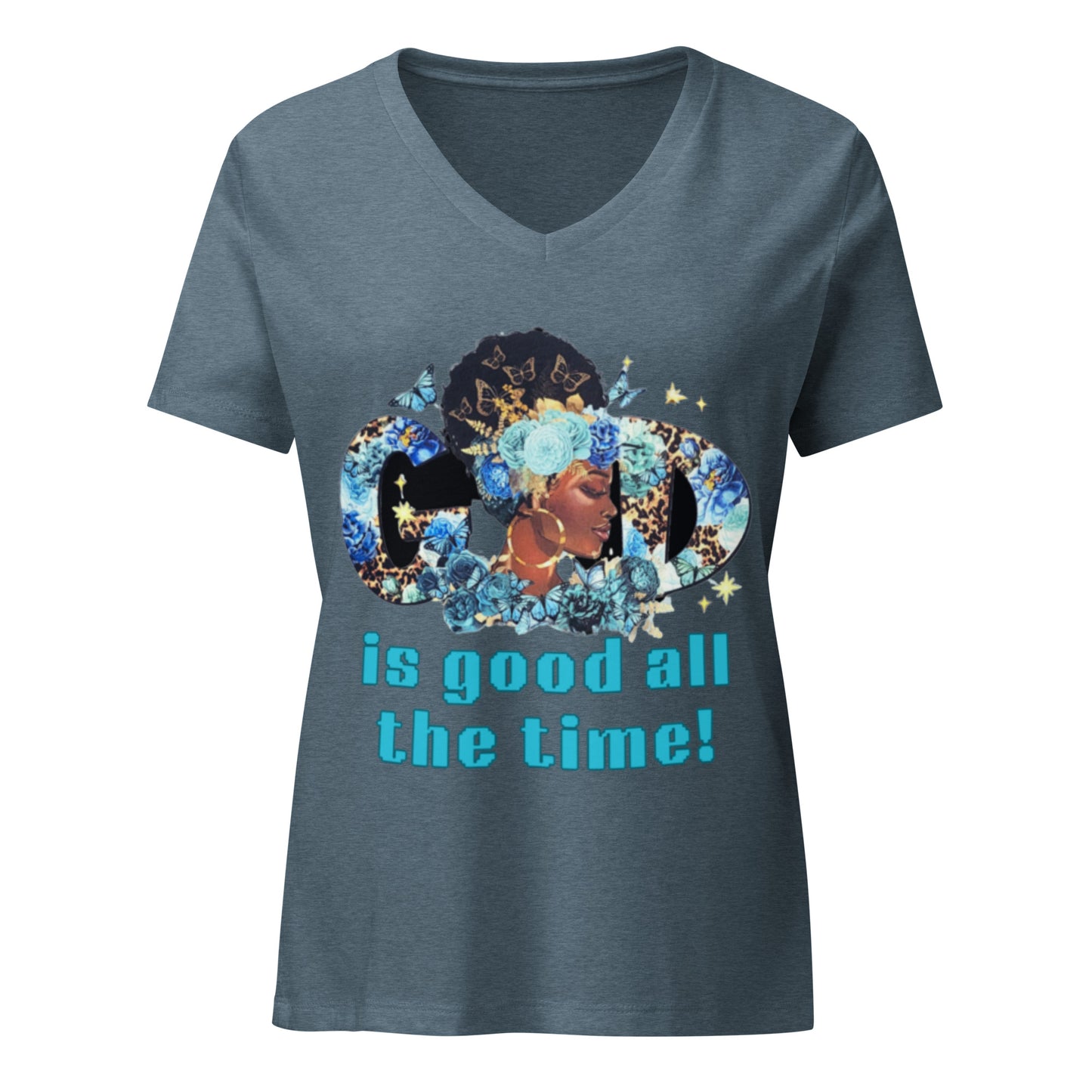 God is Good Women’s relaxed v-neck t-shirt