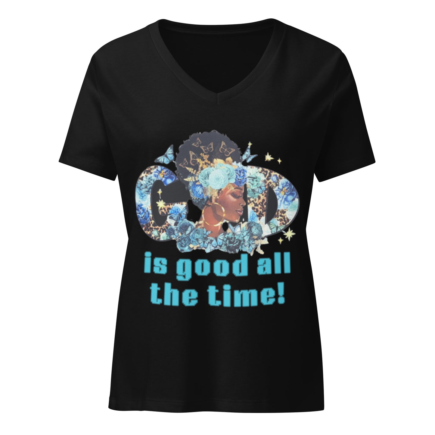 God is Good Women’s relaxed v-neck t-shirt